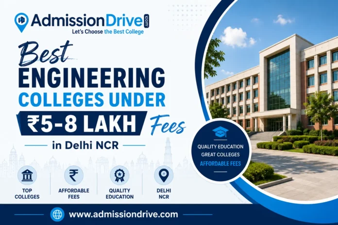 Best Engineering Colleges Under ₹5-8 Lakh Fees in Delhi NCR